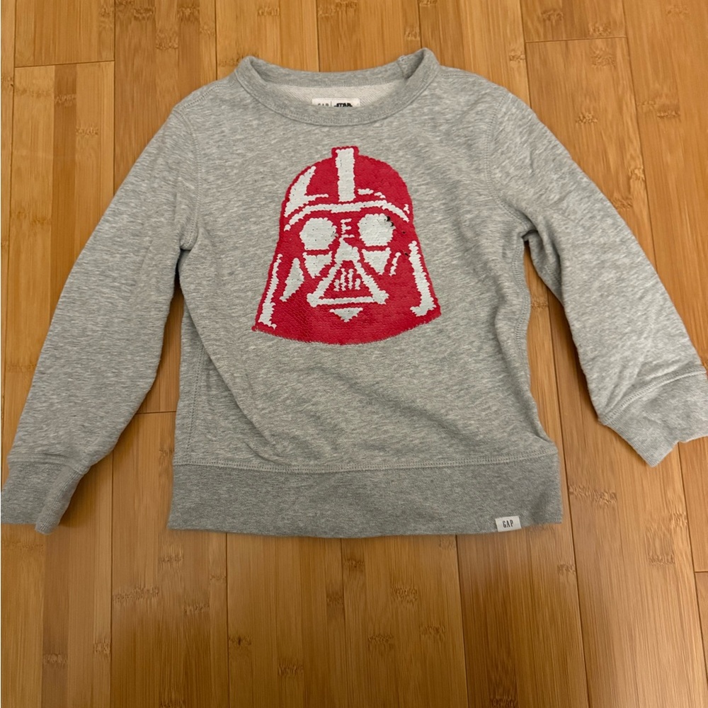 Gap Kids Star Wars Darth Vader Sweatshirt with Sequin Flip Design